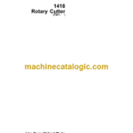 John Deere 1418 Rotary Cutter Operator's Manual (OMW40684)