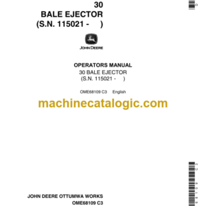 John Deere 30 Bale Ejector Operator's Manual (OME68109)