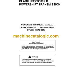 John Deere HRS33000 LD Powershif Transmission Component Technical Manual (CTM365)