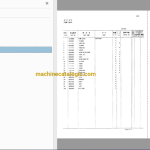 Hitachi EX135USR Excavator Parts Catalog & Equipment Components Parts Catalog