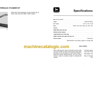 John Deere 30 Bale Ejector Operator’s Manual (OME68109)