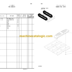 Hitachi ZX35U-3 Underground Work Machine Parts Catalog