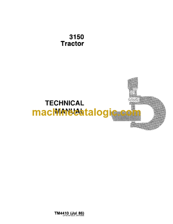 John Deere 3150 Tractor Technical Manual (TM4410)