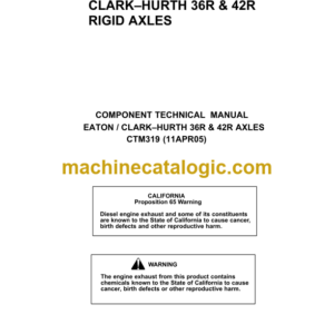 John Deere Clark Hurth 36R & 42R Rigid Axles Component Technical Manual (CTM319)