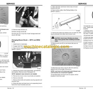 John Deere BA72, BA84, BP72, BP84 Angle and Pick Up Brooms Operator’s Manual (OMKV18659)