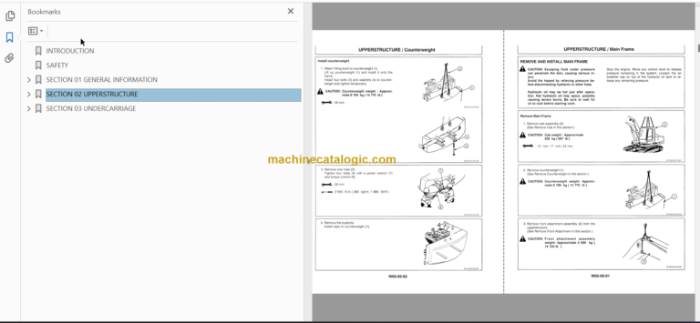 Hitachi EX300-3 Excavator Technical and Workshop Manual
