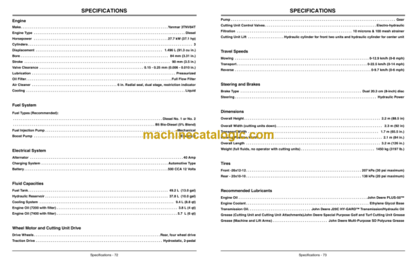 John Deere 8400 Commercial Mower Operator's Manual (OMTCU23702)