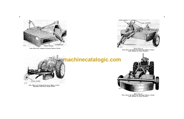 John Deere 207 Gyramor Rotary Cutter Operator's Manual (OMW11089)