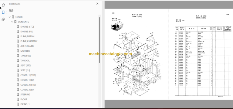 Hitachi EG30 Rubber Crawler Carrier Parts Catalog & Equipment Components Parts Catalog