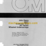 John Deere 690C Excavator With All Terrain Wheeled Undercarriage Operator's Manual (OMT114473)
