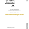 John Deere 415 and 416 Two and Three Bottom Integral Moldboard Plows Operator's Manual (OMA531058)