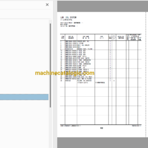 Hitachi ZX95US-7 ZX95USB-7 ZX75US-7 ZX85USB-7 (4TNV98CT-L2WHB6) Hydraulic Excavator Engine Parts Catalog