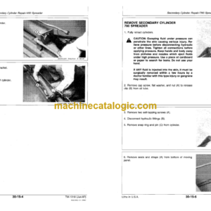 John Deere 450 and 780 Hydra-Push Manure Spreaders Technical Manual (TM1318)