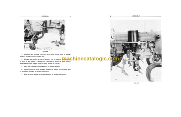 John Deere NO. 100C ONE-ROW SIDE DRESSING ATTACHMENT FOR MIOO & NO. 4100 CULTIVATOR USED ON MODELS M AND 40 STANDARD TRACTOR Operator's Manual (OMB38253)