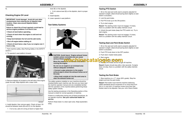 John Deere 1435, 1445, 1545, 1565 Series-2 Front Mower Operator's Manual (OMTCU24078)