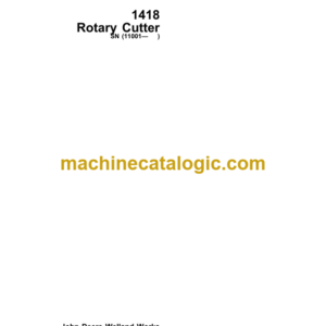 John Deere 1418 Rotary Cutter Operator's Manual (OMW44174)