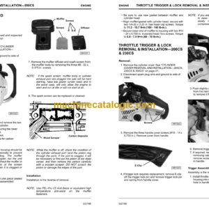 John Deere 200CS 230CS 300CS 550CS Chainsaws Technical Manual (TM1750)