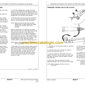 John Deere 4400 and 4500 Telescopic Handlers Technical Manual (TM4541)