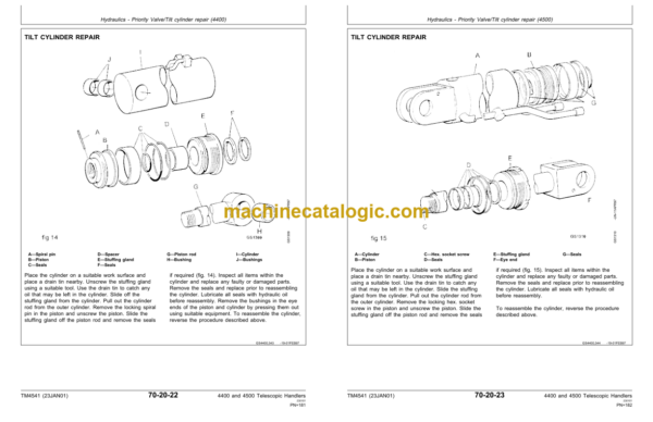 John Deere 4400 and 4500 Telescopic Handlers Technical Manual (TM4541)