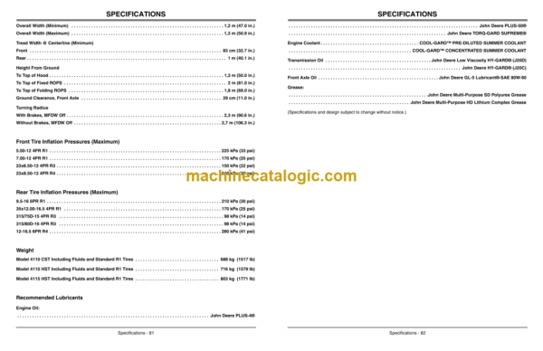 John Deere 4110 and 4115 Compact Utility Tractors Operator's Manual (OMLVU13326)