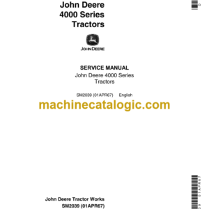 John Deere 4000 Series Tractors Service Manual (SM2039)