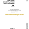 John Deere 7700 Combine Draper Platform Operator's Manual (OMH89847)