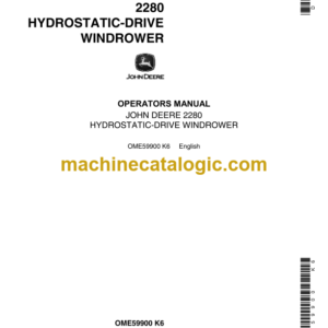 John Deere 2280 HYDROSTATIC-DRIVE WINDROWER Operator's Manual (OME59900)