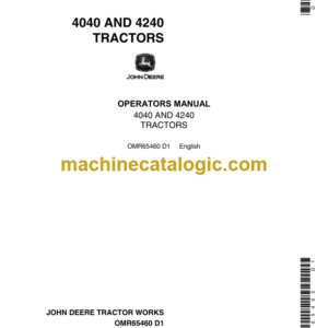 John Deere 3940 and 3960 Forage Harvesters Operator's Manual (OME66992)