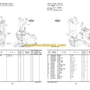 Hitachi ZX35U-5B Hydraulic Excavator Demolition Machine Parts Catalog