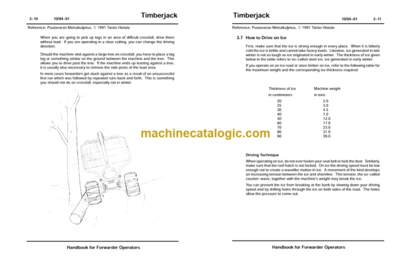 John Deere Forwarder Operators Handbook (OMF034318)