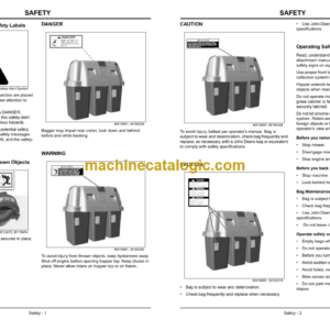 John Deere 14 Bushel Commercial Power Flow and Rear Bagger Operator’s Manual (OMTCU18066C3)