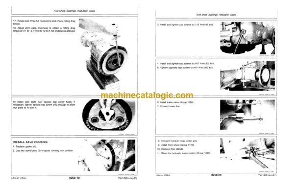 John Deere 480C Forklift Technical Manual (TM1249)