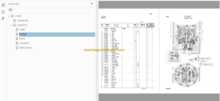 Hitachi EG30 Rubber Crawler Carrier Parts Catalog & Equipment Components Parts Catalog