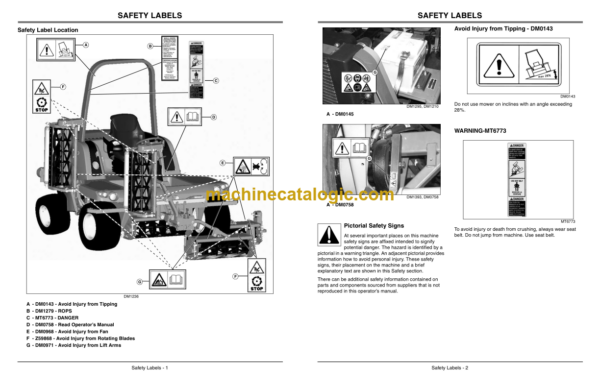 John Deere 1905 Large Area Reel Mower Operator's Manual (OMDMU212193)