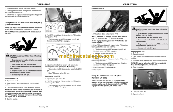 John Deere 4200, 4300 and 4400 Compact Utility Tractors Operator's Manual (OMLVU11736L0)