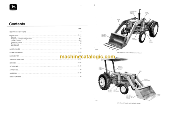 John Deere 37 Farm Loader Operator's Manual (OMW21300)