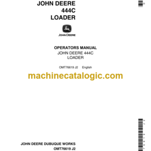 John Deere 444C Loader Operator's Manual (OMT76619)