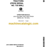 John Deere 2355 and 2555 Tractors Operator's Manual (OML64483)