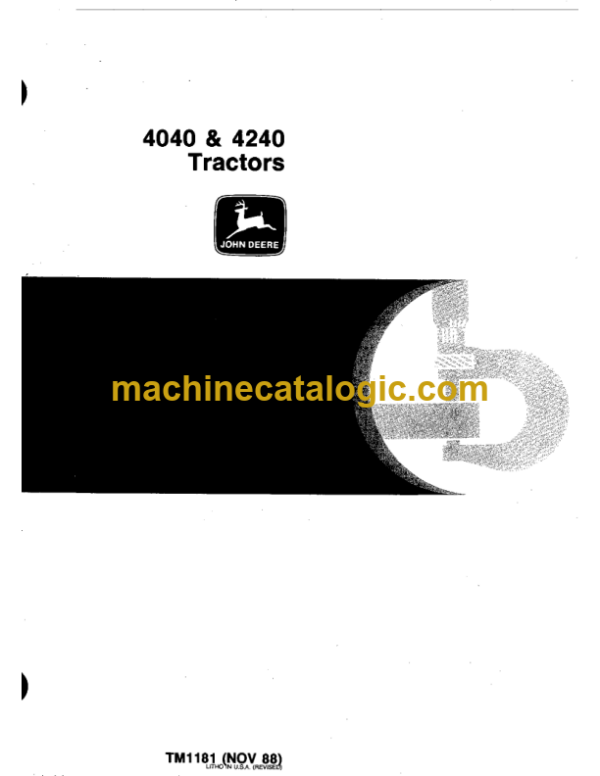 John Deere 4040 & 4240 Tractors Technical Manual (TM1181)