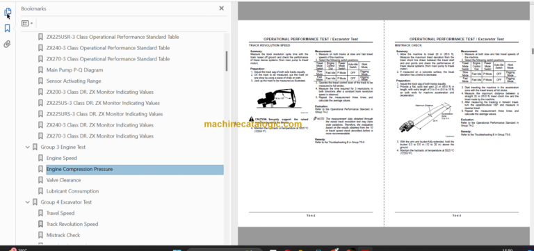 Hitachi ZX200-3 ZX225US-3 ZX225USR-3 ZX240-3 ZX270-3 Hydraulic Excavator Technical Manual
