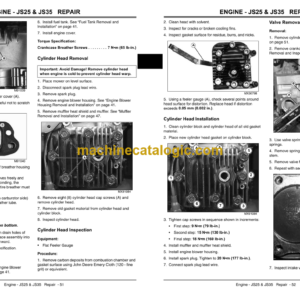 John Deere JS25, JS35, JS45 Walk-Behind Rotary Mowers MowMentumTM Technical Manual (TM103619)