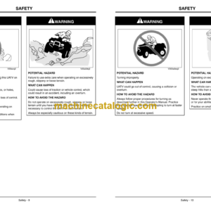 John Deere Buck Utility All Terrain Vehicle (UATV) Operator’s Manual (OMC219000314E4)