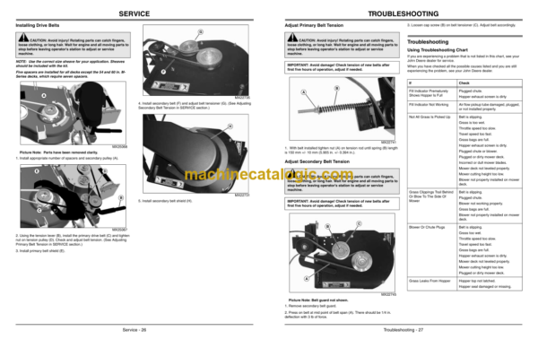 John Deere 2 and 3 Bag Material Collection System Blower and Rear Bagger Operator's Manual (OMTCU24344)