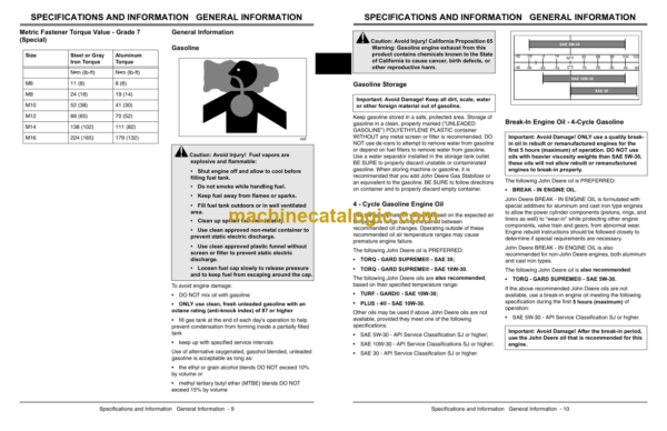 John Deere JS25, JS35, JS45 Walk-Behind Rotary Mowers MowMentumTM Technical Manual (TM103619)