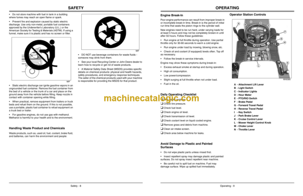 John Deere LX266, LX277AWS, LX279 and LX288 Lawn Tractors Operator's Manual (OMM148972i2)