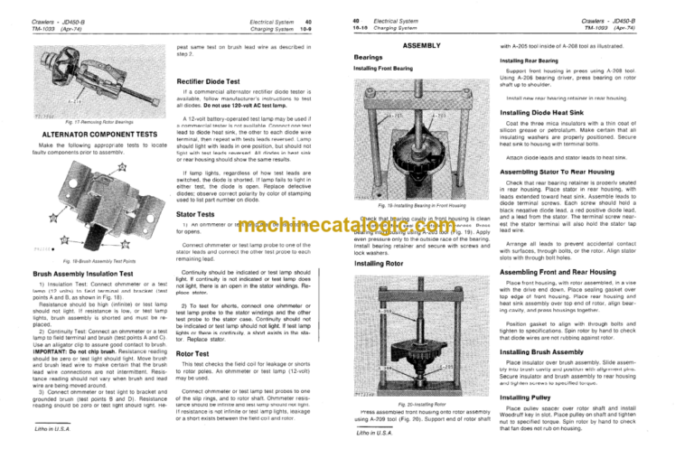 John Deere JD540B Crawler Tractor Technical Manual (TM1033)