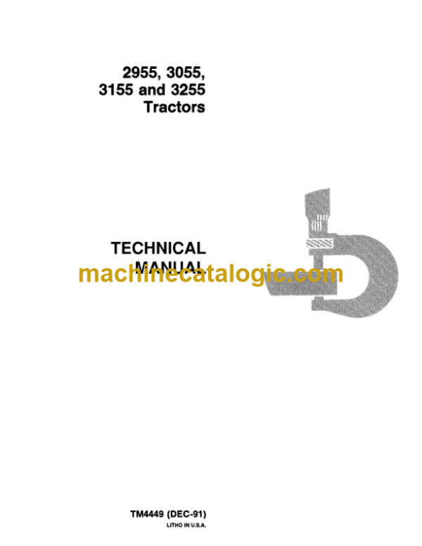 John Deere 2955, 3055, 3155 and 3255 Tractors Technical Manual (TM4449)