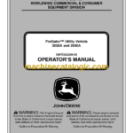 John Deere 2020A and 2030A ProGator Utility Vehicle Operator's Manual (OMTCU22309)