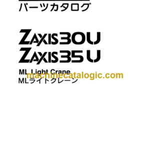 Hitachi ZX30U ZX35U ML Light Crane Parts Catalog