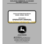 John Deere WG32A, WG36A, WG48A Commercial Walk Behind Mower Operator's Manual (OMTCU29068)